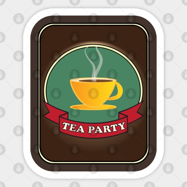 Retro vintage tea party Sticker by 4wardlabel